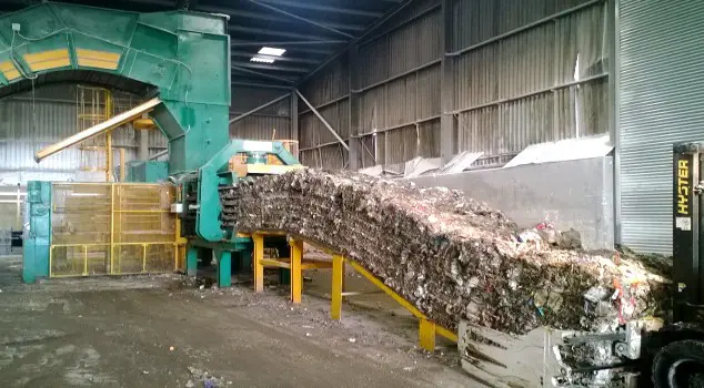 New Macpresse Bailer Processing Refuse Derived Fuel at Countrystyle MRF in Kent