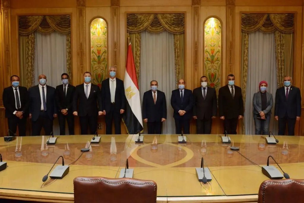 Official photo before signing of the cooperation protocol with the Ministry of Military Production.