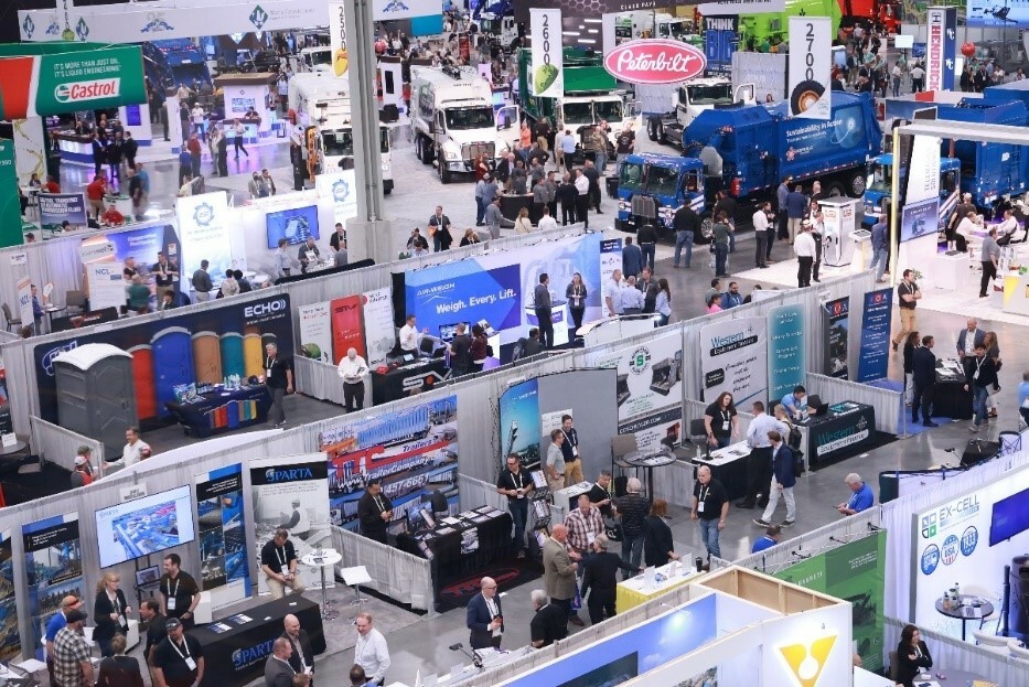 WasteExpo exhibition floor in Las Vegas