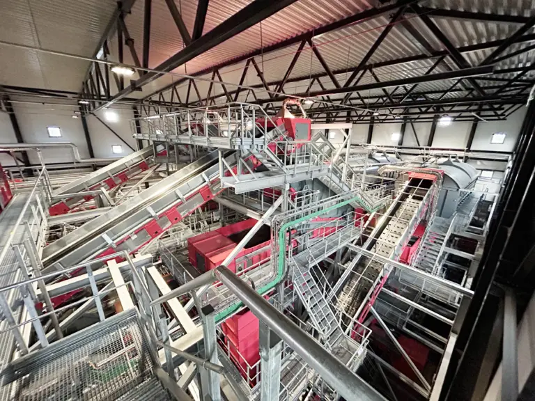 Automated municipal waste sorting plant in Stockholm