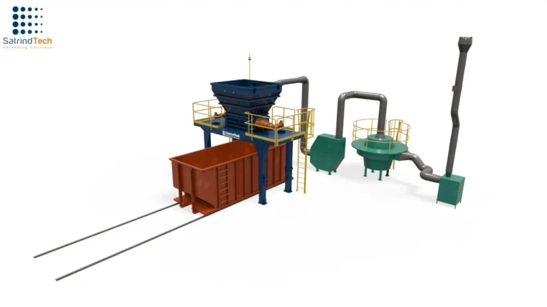Twin-shaft industrial shredder configured for hazardous waste
