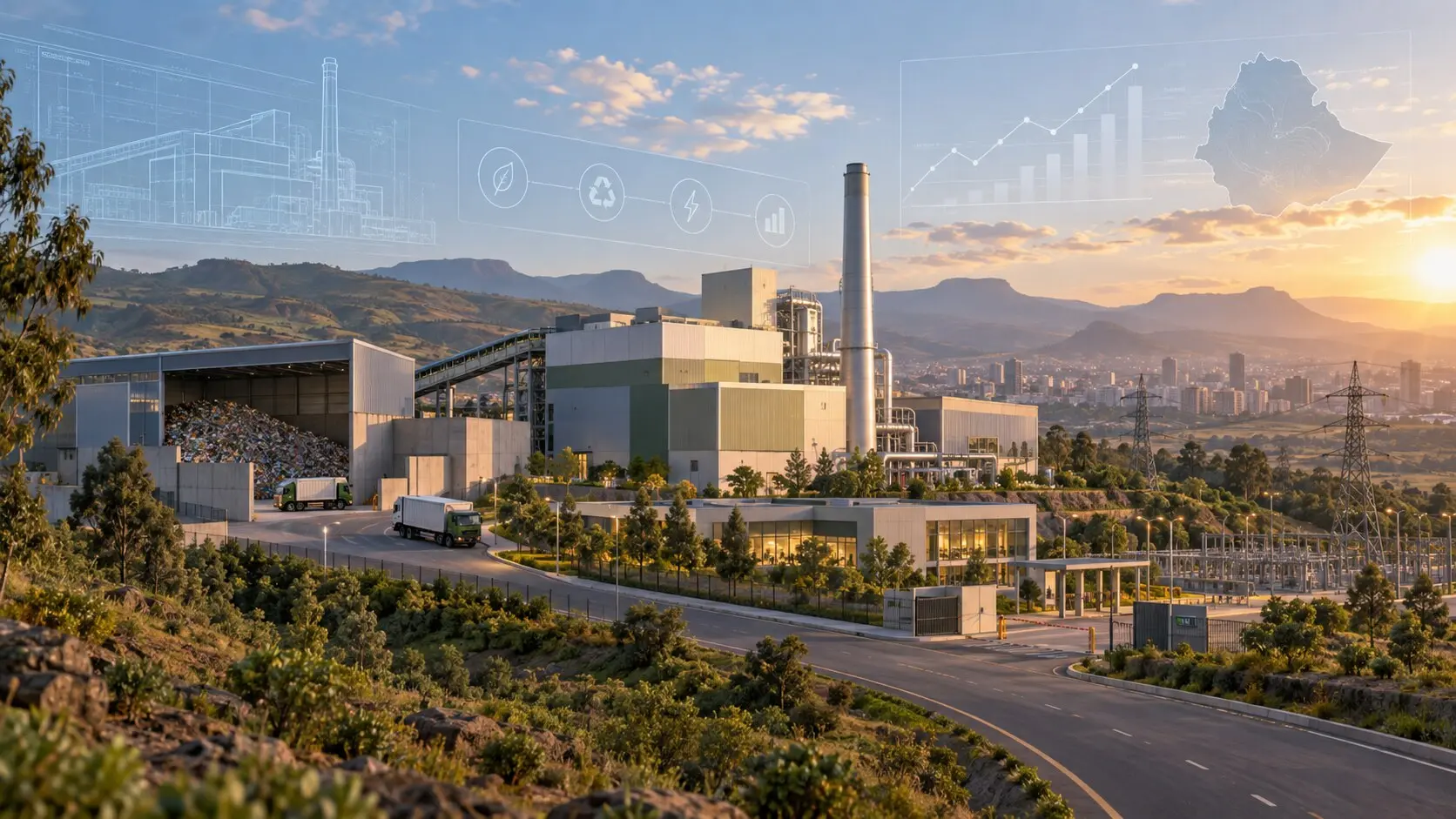 Conceptual waste-to-energy project and financing development in Ethiopia